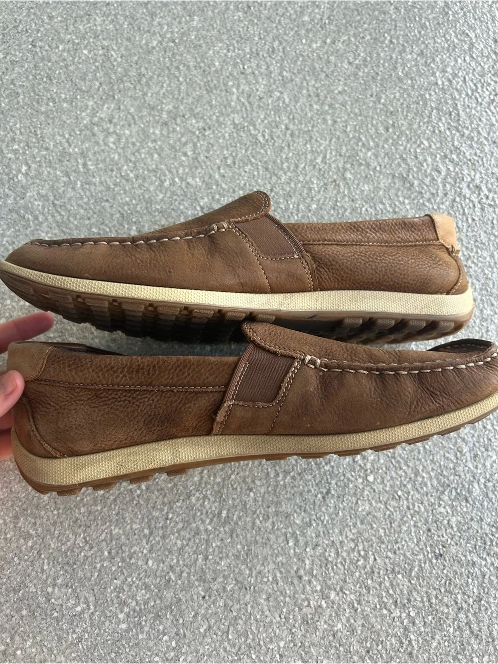 ECCO Men’s Brown Leather Slip-On Loafers Size 42 / US 8-8.5